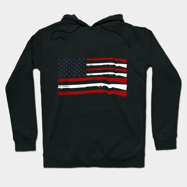 Gun Flag Hoodie by veerkun